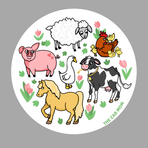 FARM ANIMALS  // Safety Interior Sticker